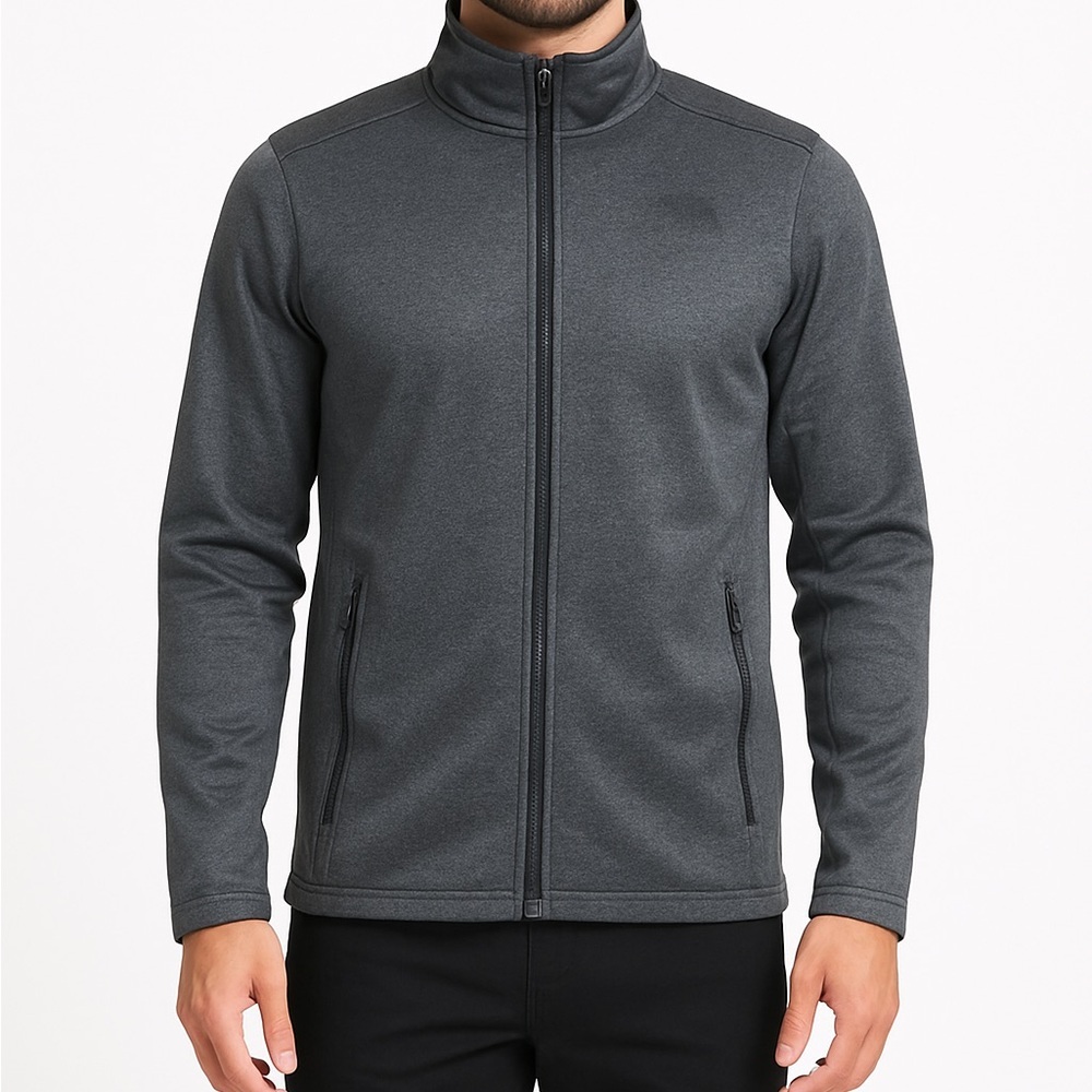 💜The North Face Size Medium Dark Grey Full Zip Sweatshirt Jacket.